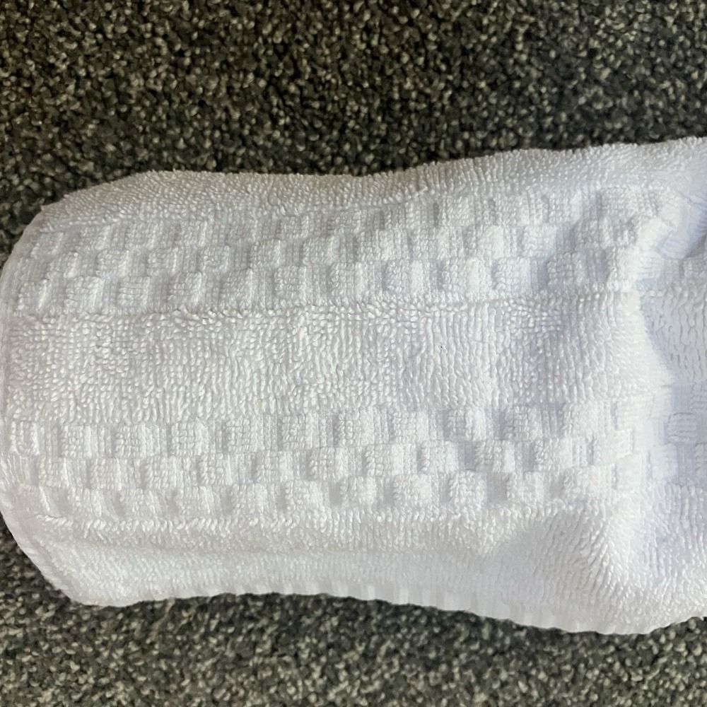 Frette 100% Cotton White Hand Towel Border 29" x 15"